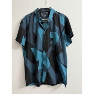 Warrior Camo Men’s M90 Washed Blue Short Sleeve Button Down Shirt Size XL